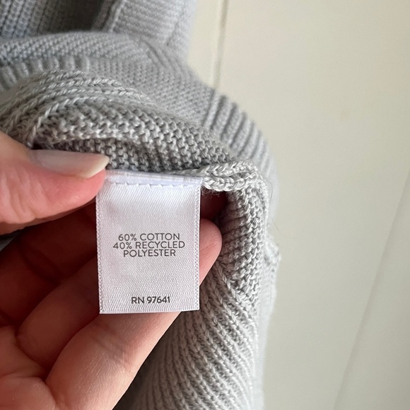 J. Jill Light Gray Women's Knit Office Minimal Cozy Top and Cardigan Sz SP & MP - Picture 7 of 13